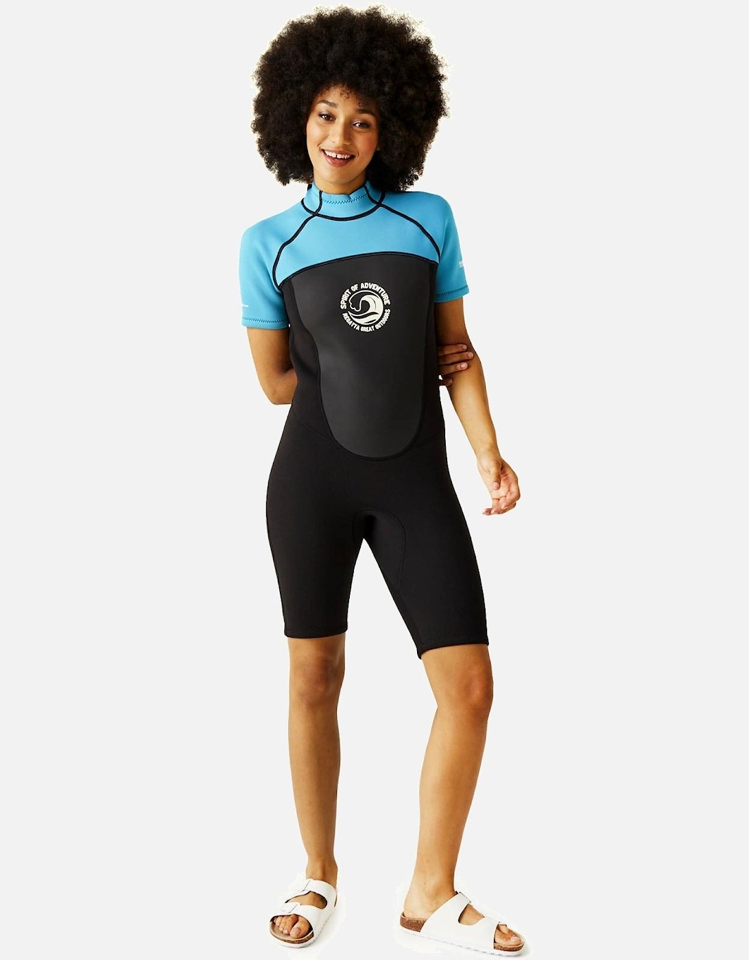 Womens Shorty Surfing Back Zip Wetsuit