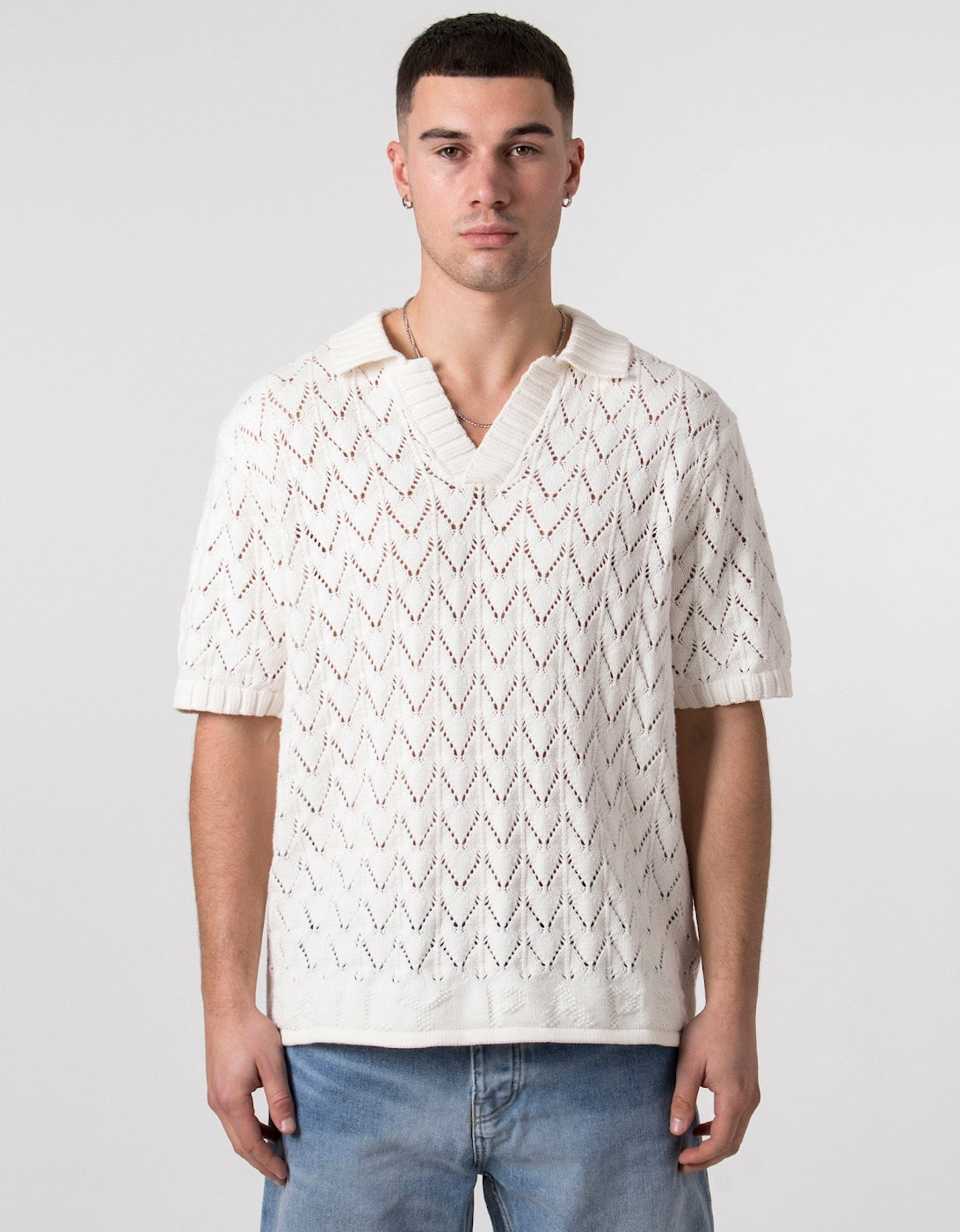 Relaxed Fit Yinka Knit Polo Shirt, 3 of 2