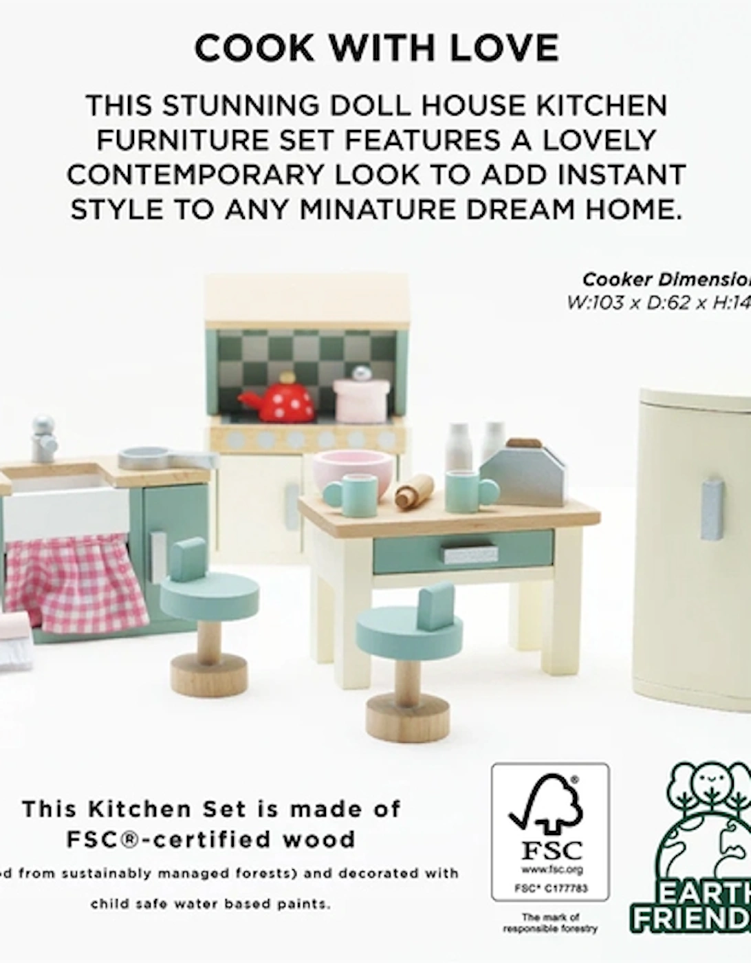 Dolls House Kitchen Furniture 20 Piece