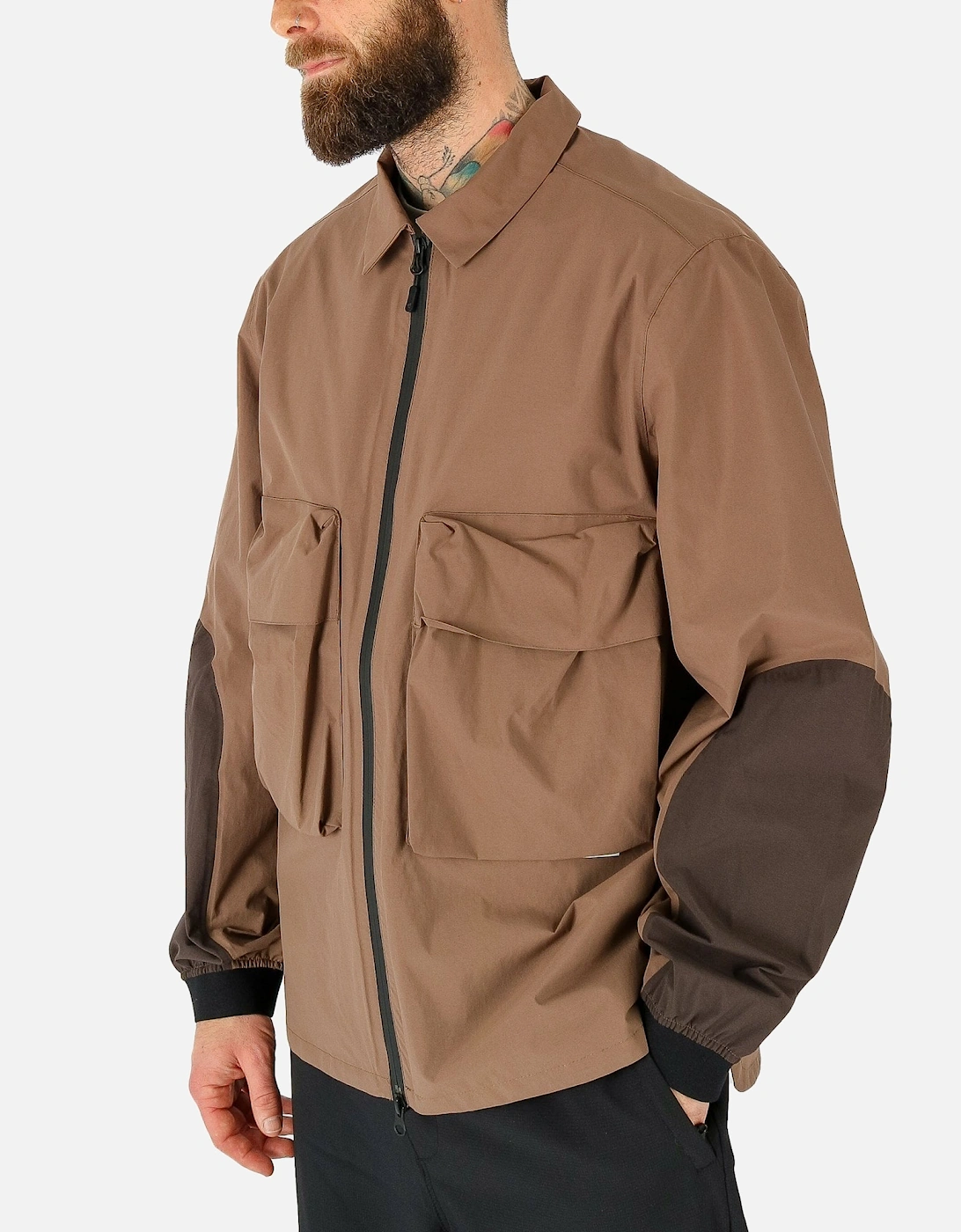 Climate Tape Seam Brown Tech Overshirt Jacket, 5 of 4