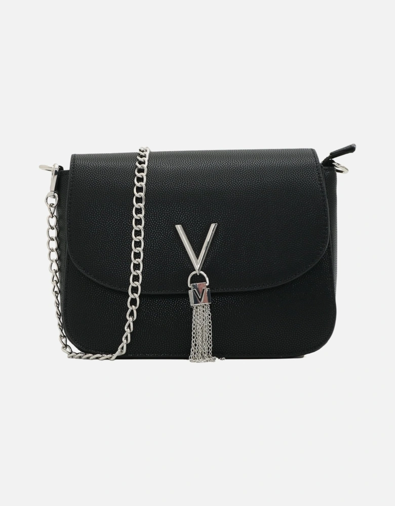 Divina Flap Black Shoulder Bag