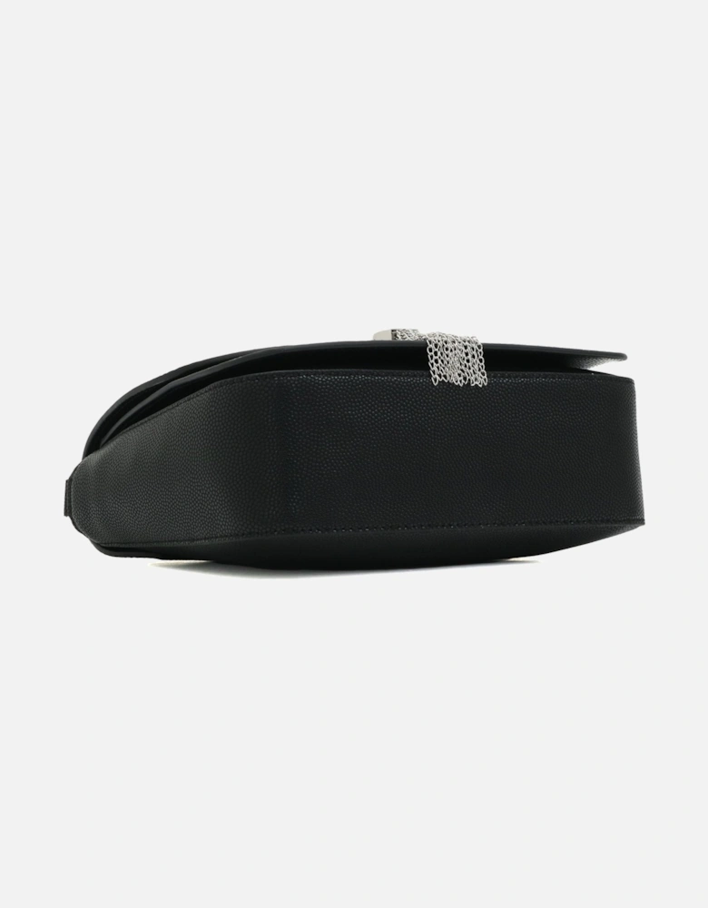 Divina Flap Black Shoulder Bag