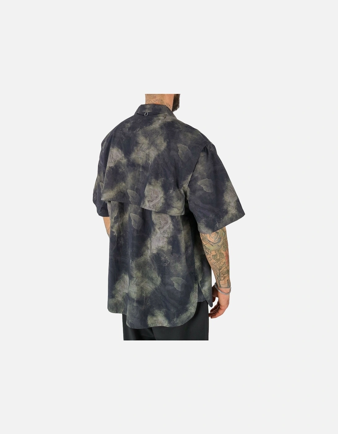 Trail Multi Pocket Black Tie Dye SS Shirt