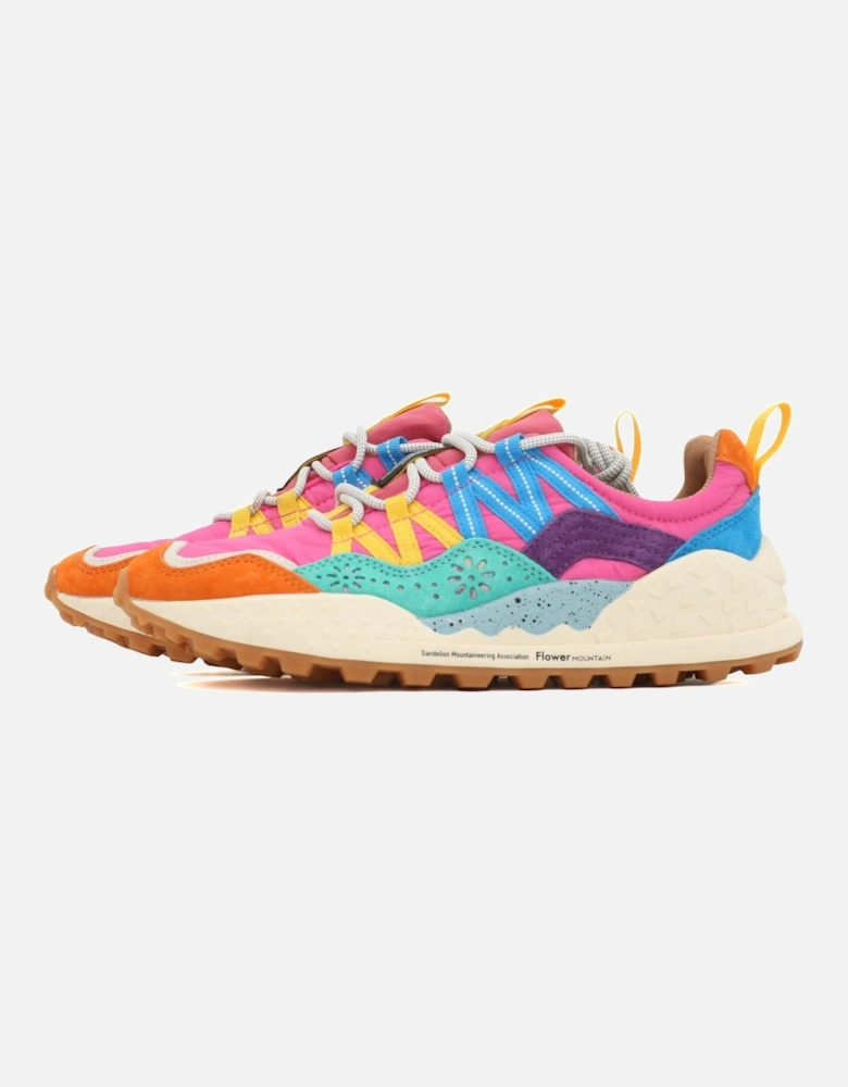 Washi Suede Nylon Orange Green Pink Trainer