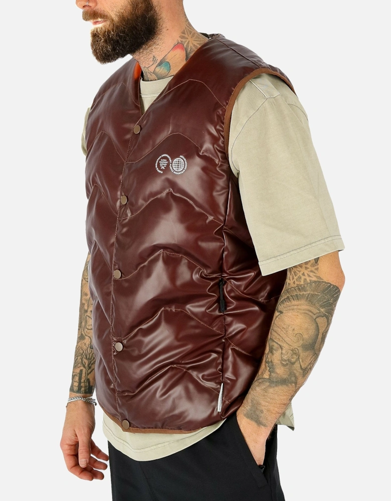 Heat Reactive Quilted Brown Gilet