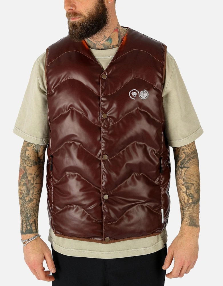 Heat Reactive Quilted Brown Gilet