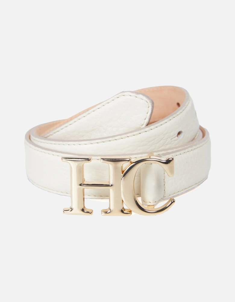 HC Slim Logo White Belt