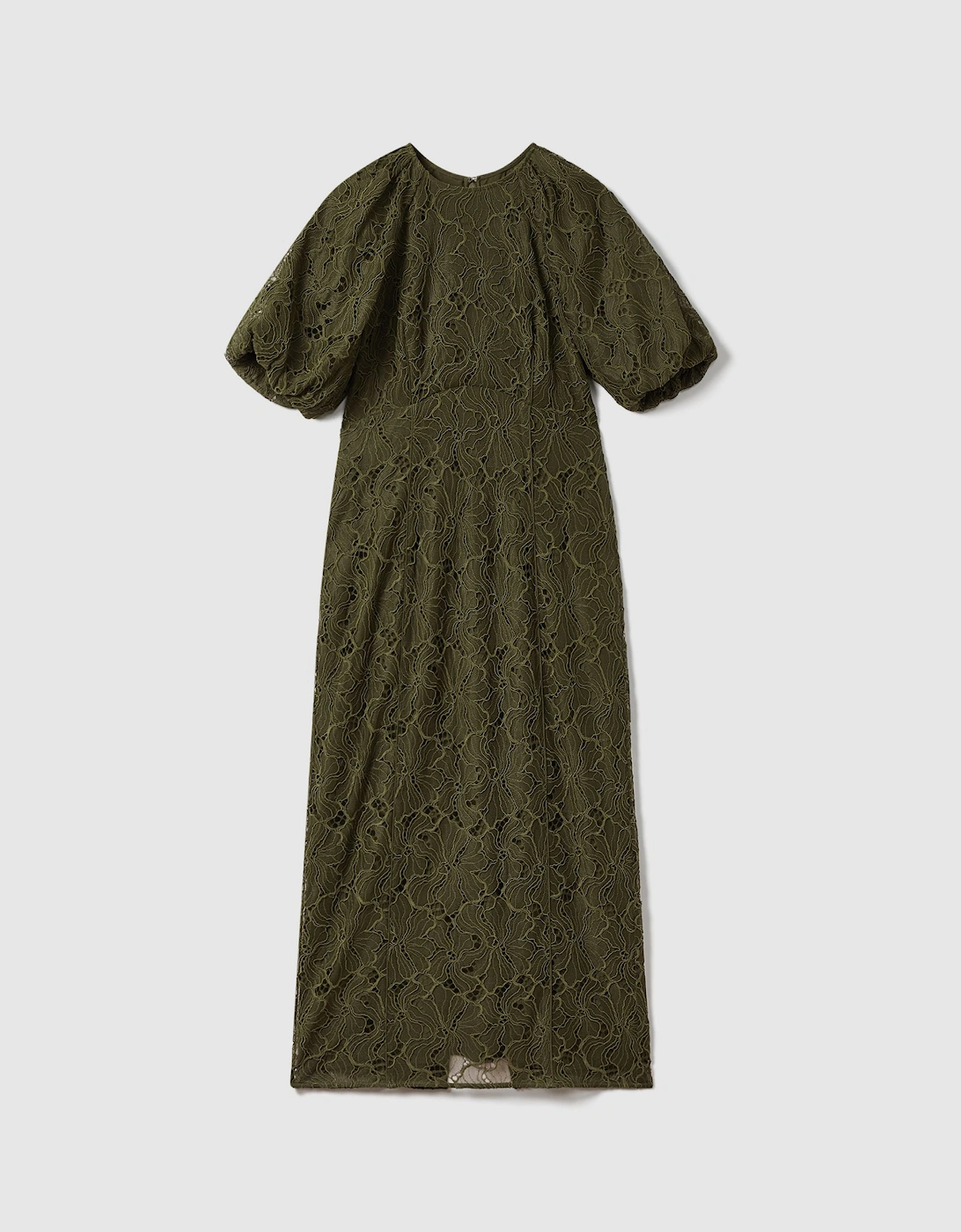 Florere Lace Puff Sleeve Midi Dress, 2 of 1
