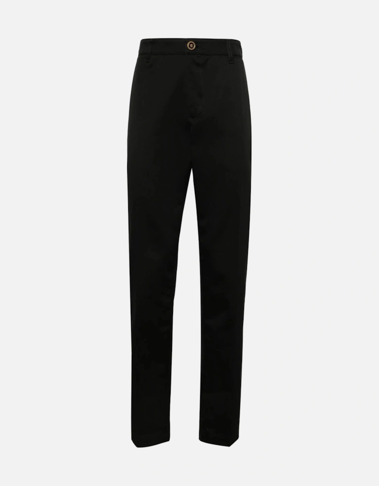 Gabardine Cotton Trousers Black