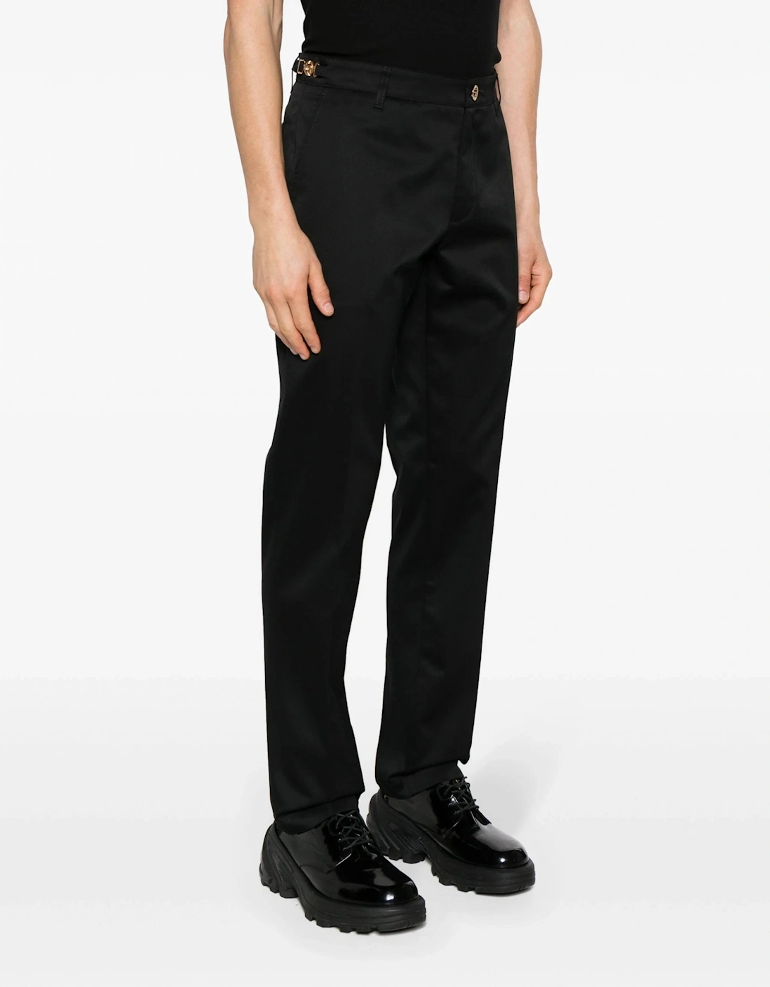 Gabardine Cotton Trousers Black