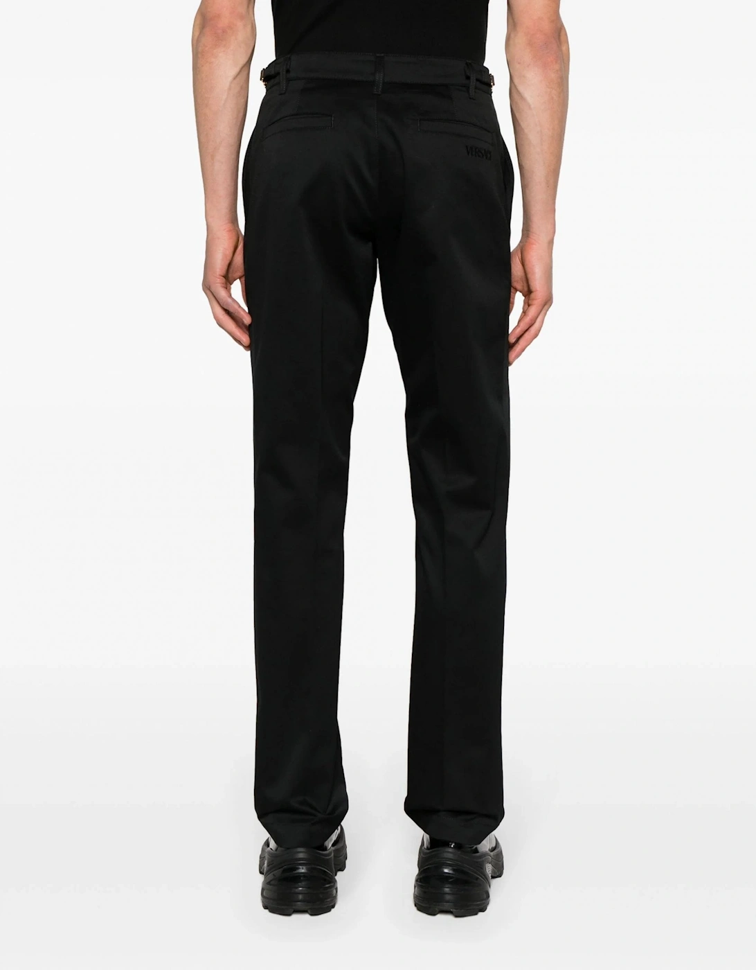 Gabardine Cotton Trousers Black