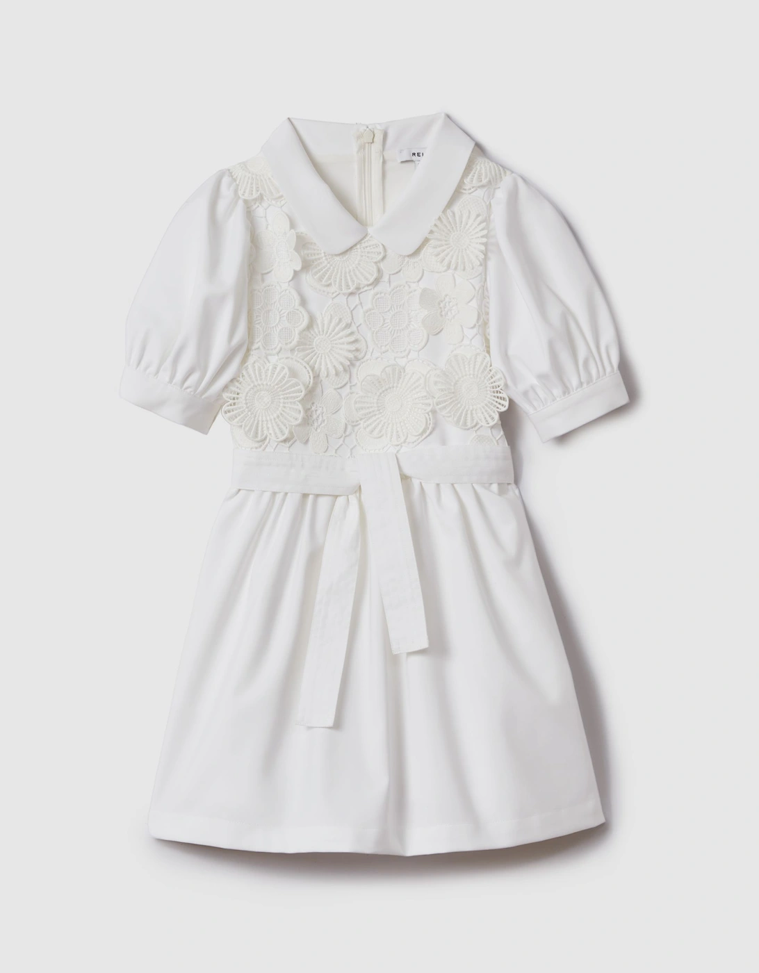 Embroidered Puff Sleeve Dress, 2 of 1