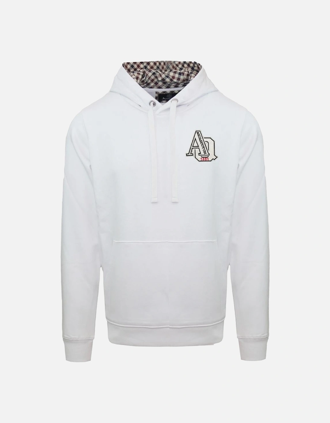 AQ 1851 Patch Logo White Hoodie, 3 of 2
