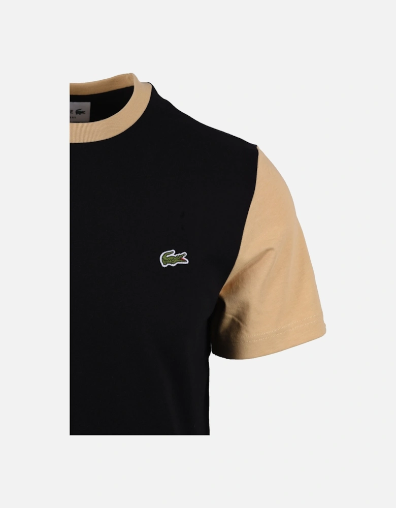 Colourblock T-Shirt Black/Croissant