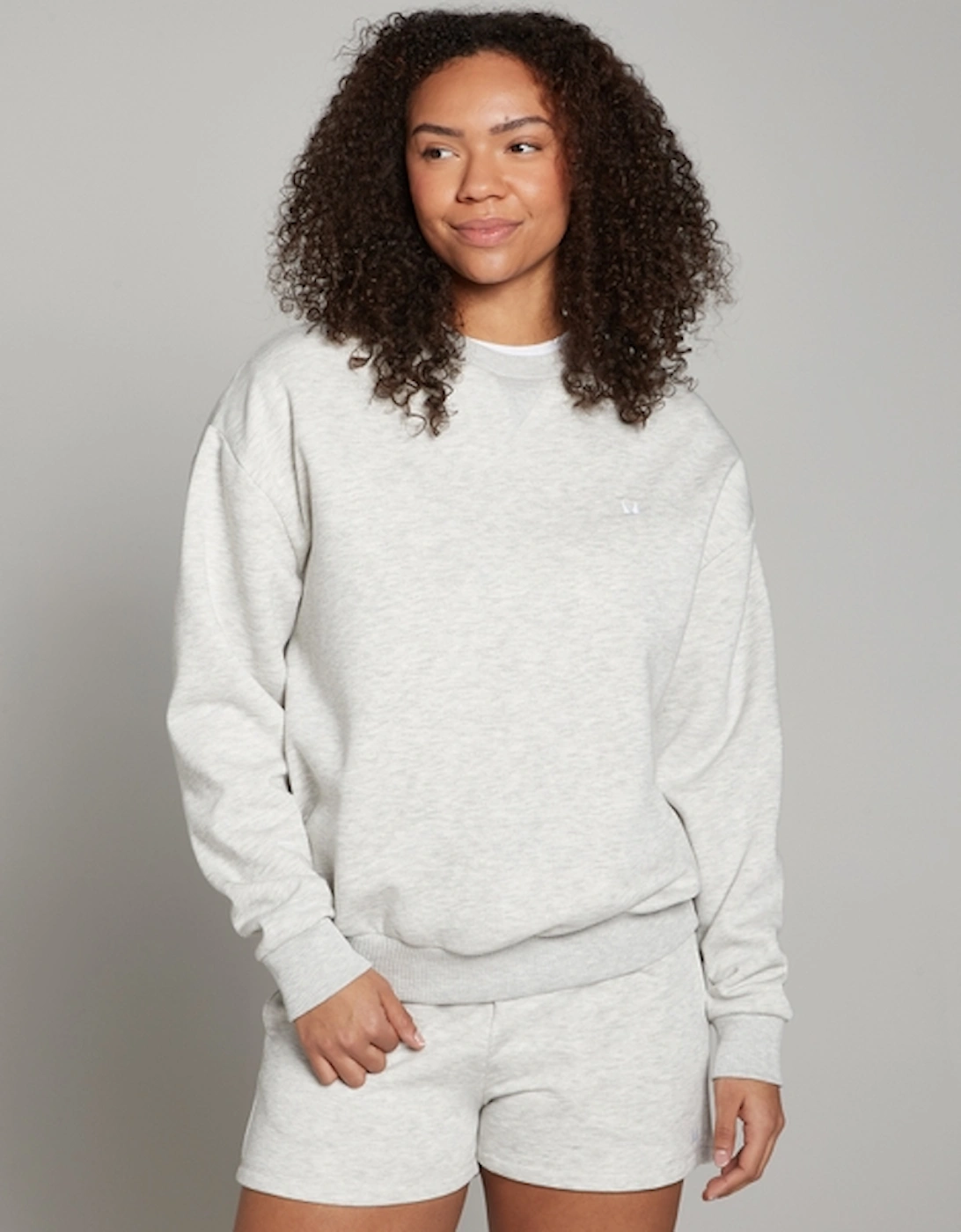 Women's Basics Oversized Sweatshirt - Light Grey Marl, 2 of 1
