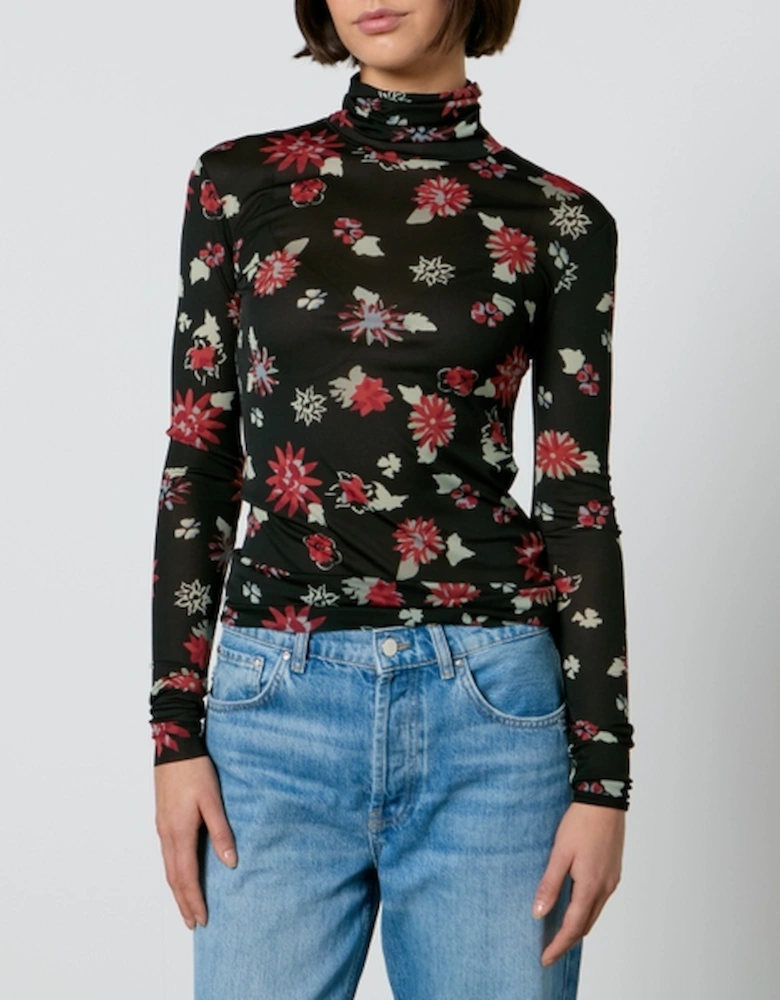 MAX&Co. Acapulco Floral-Print Chiffon Top