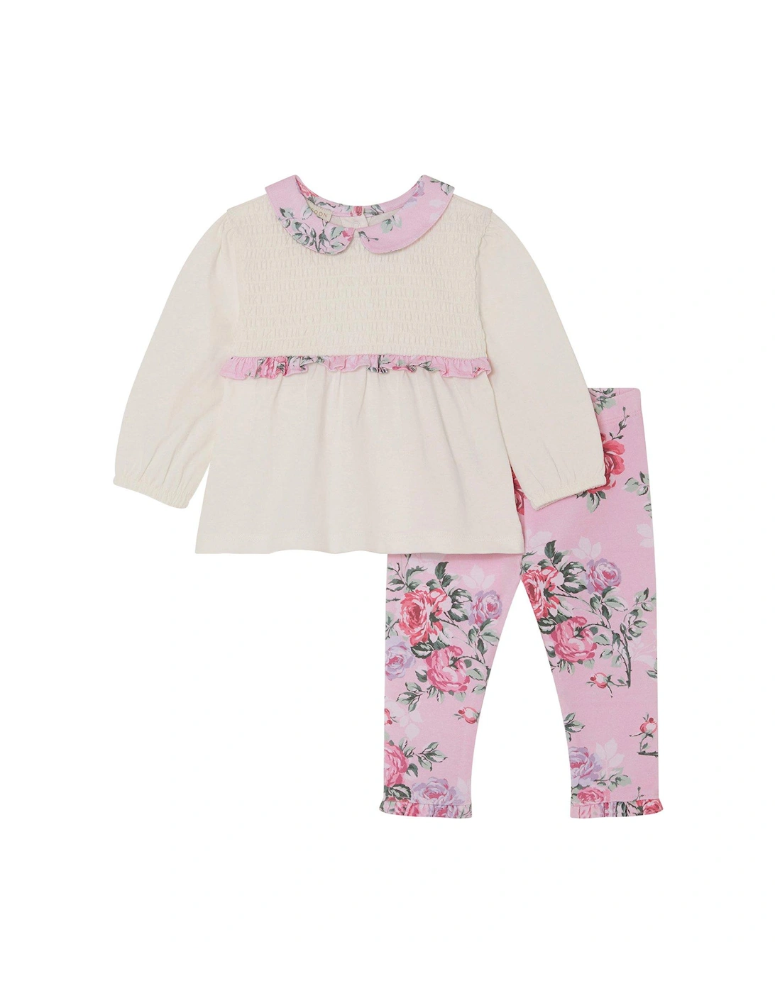 Baby Girls Floral Jersey Set - Pink, 2 of 1
