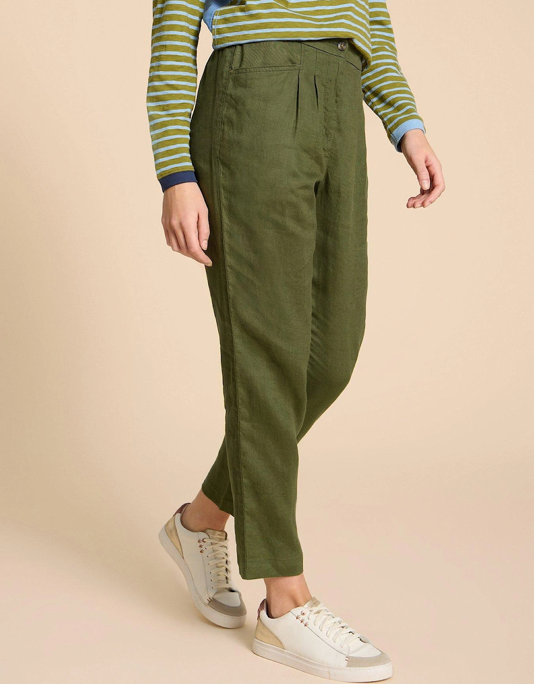 Rowena Linen Trouser - Green, 2 of 1