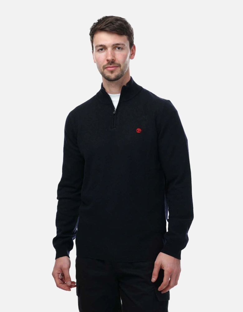 Mens Merino 1/2 Zip Knit Sweat