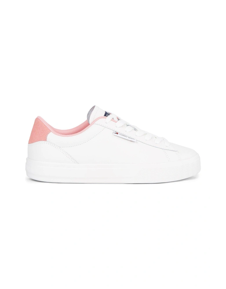 Leather Cupsole Trainer - Pink