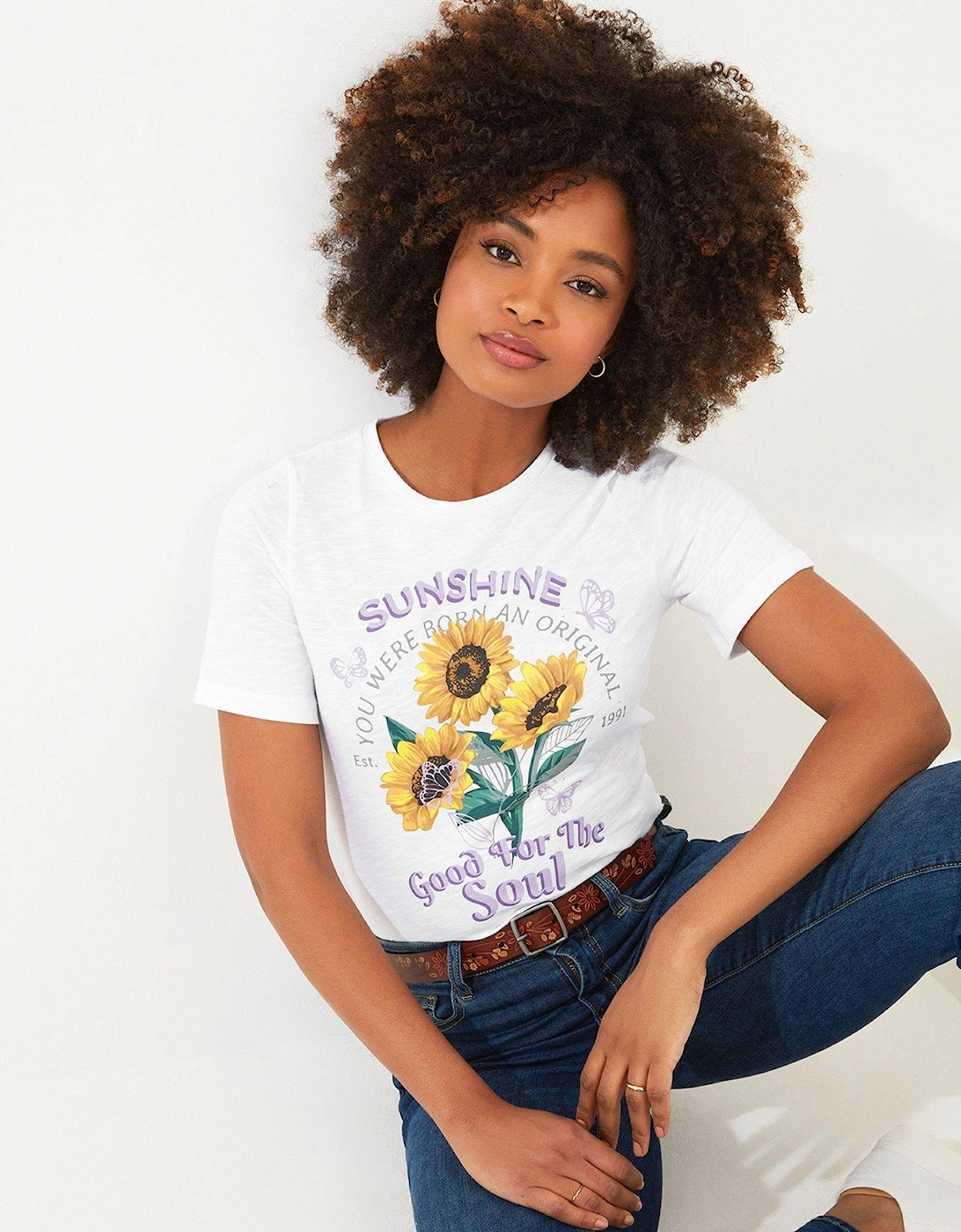 Sunshine Soul Graphic T-shirt - White, 2 of 1