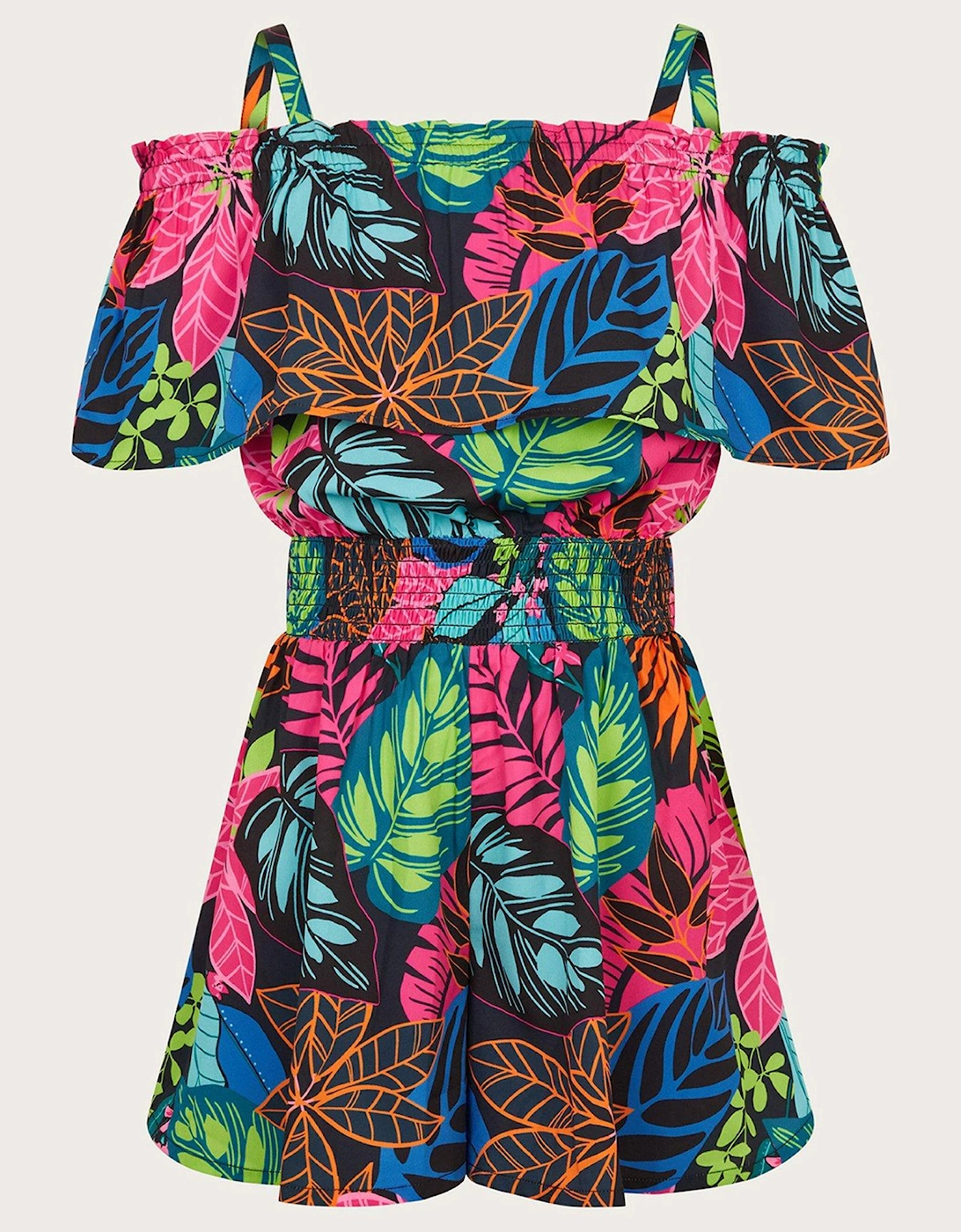Girls Storm Palm Playsuit - Multi, 2 of 1