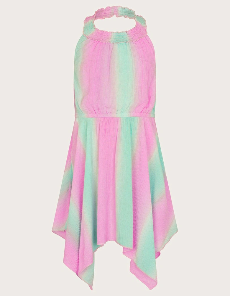 Girls Tie Dye Halter Dress - Lilac