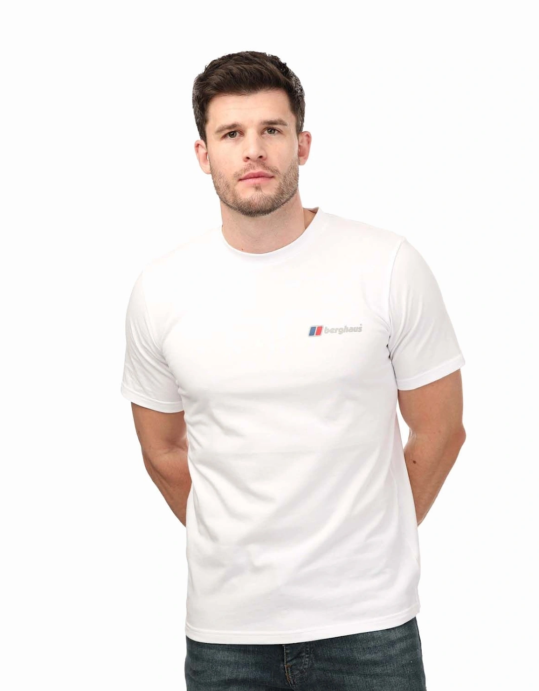 Mens Organic Front And Back Logo T-Shirt, 5 of 4