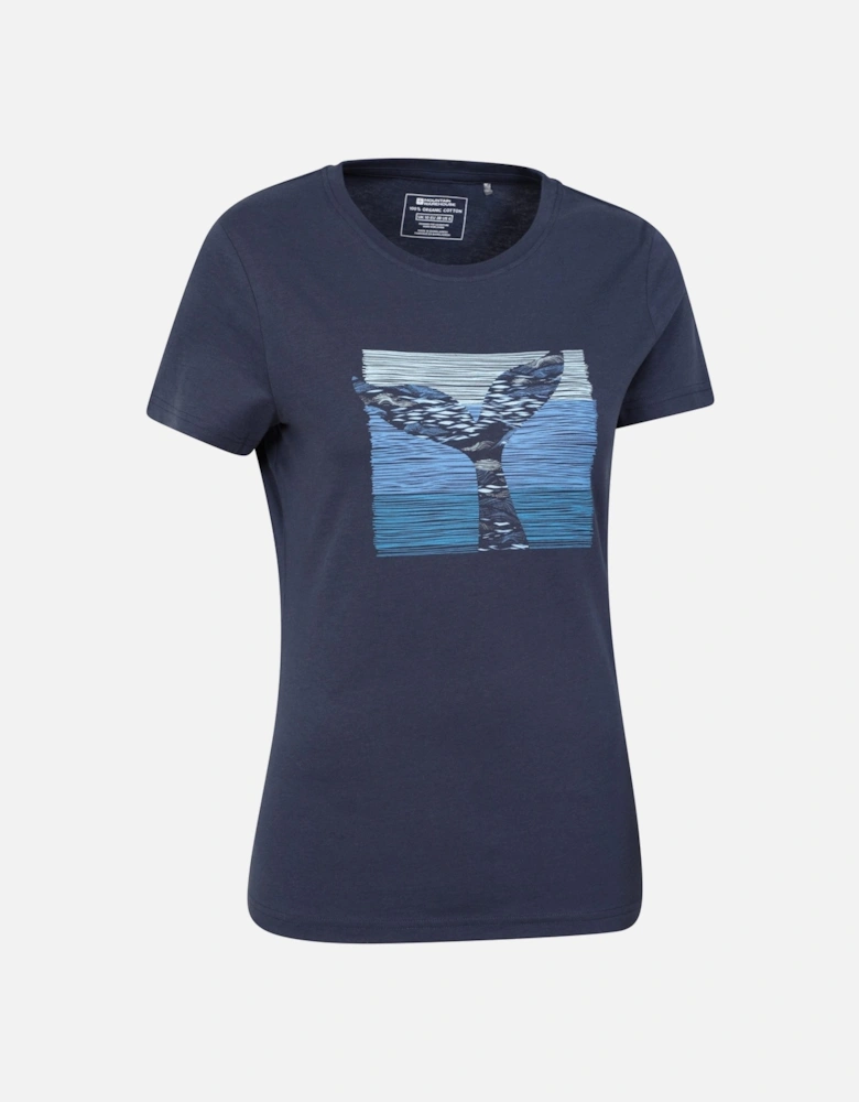 Womens/Ladies Whale Tail Organic T-Shirt