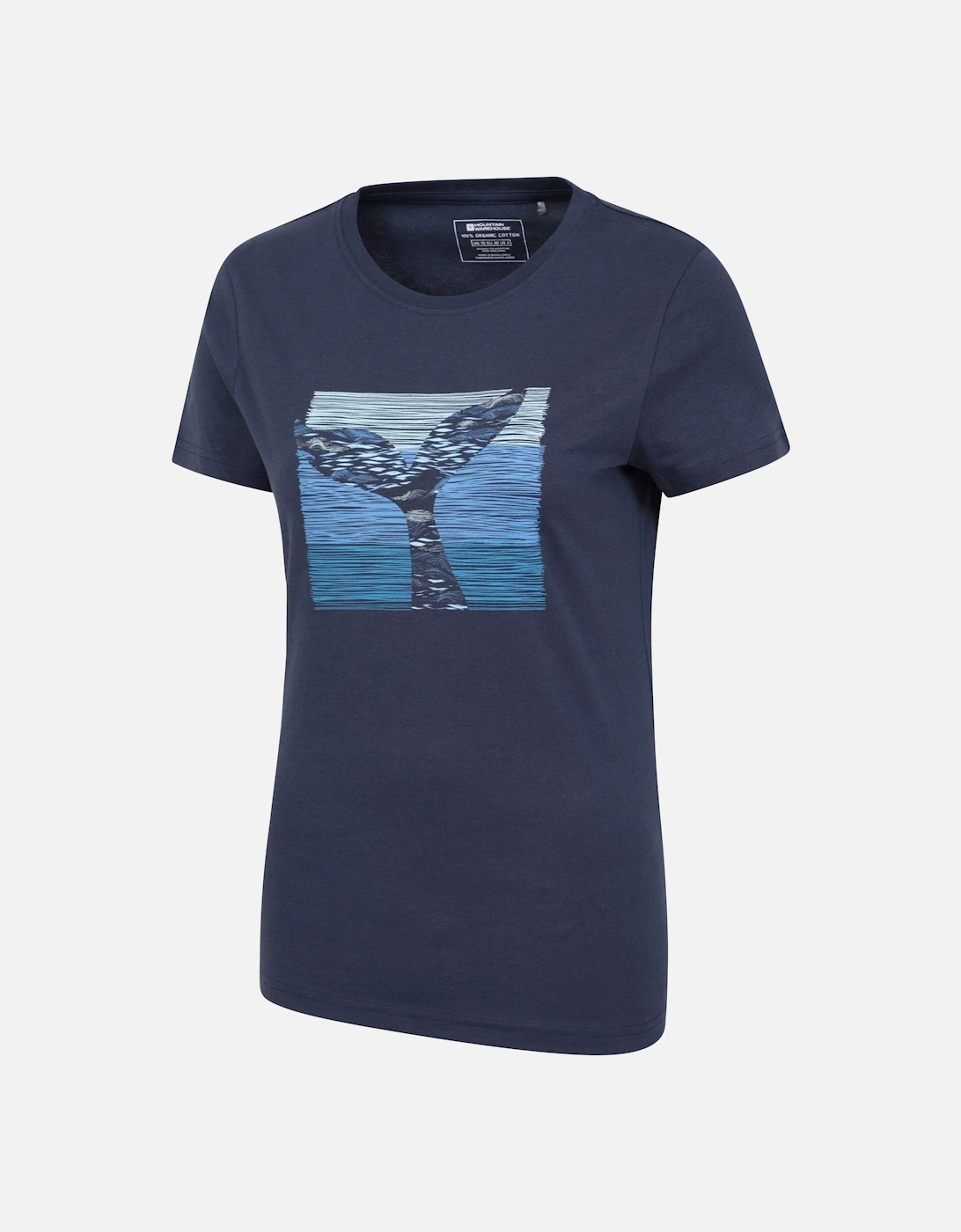 Womens/Ladies Whale Tail Organic T-Shirt