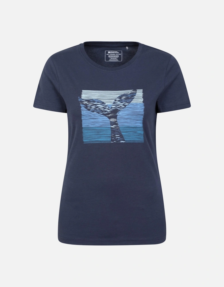 Womens/Ladies Whale Tail Organic T-Shirt