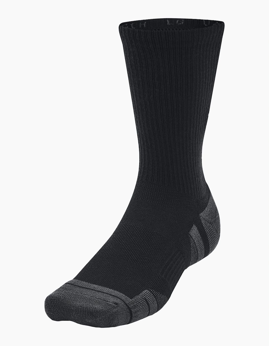 Under Armour (Xl, Black) Unisex Adult Performance Tech Crew Socks (Pack Of 3) - Image 3