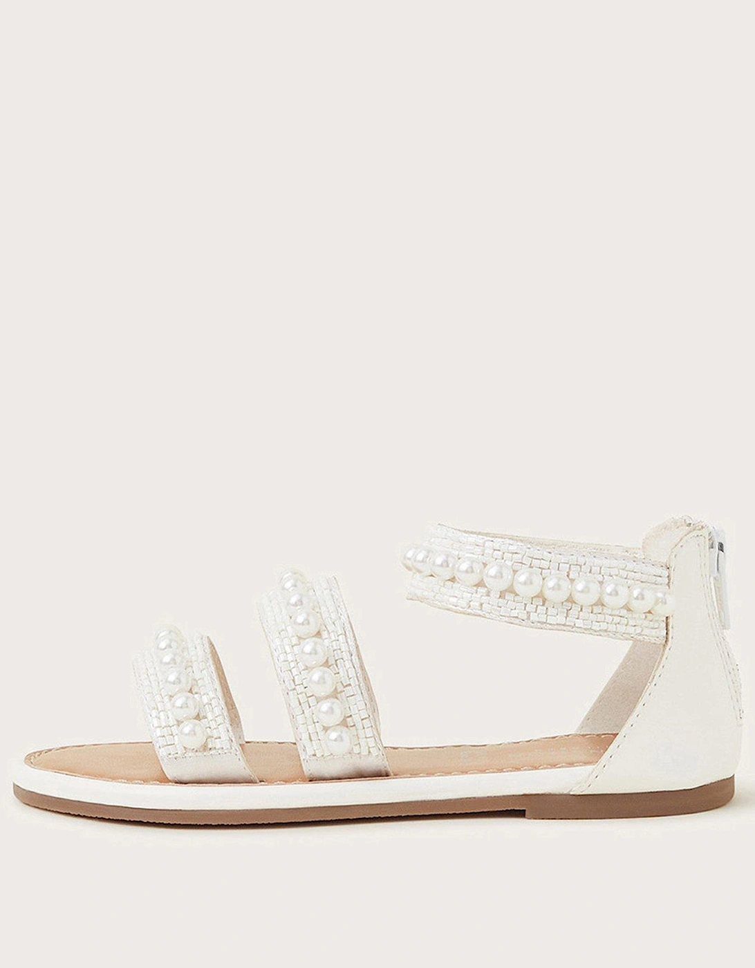 Girls Pearly Pearl Sandals - Ivory, 2 of 1