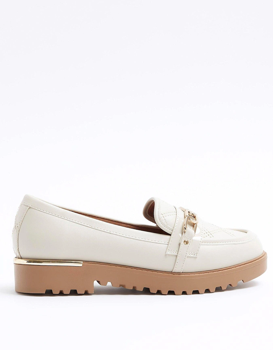 Quilted Chain Loafer - Cream, 5 of 4
