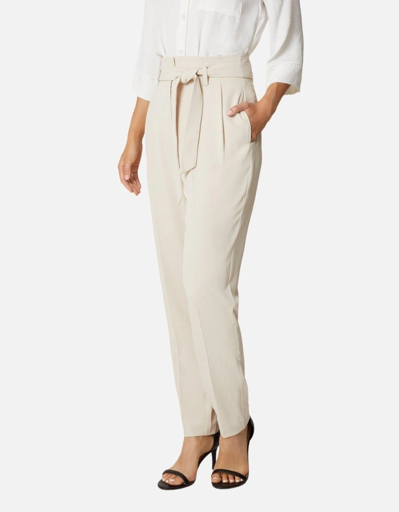 Womens/Ladies Paperbag High Waist Trousers