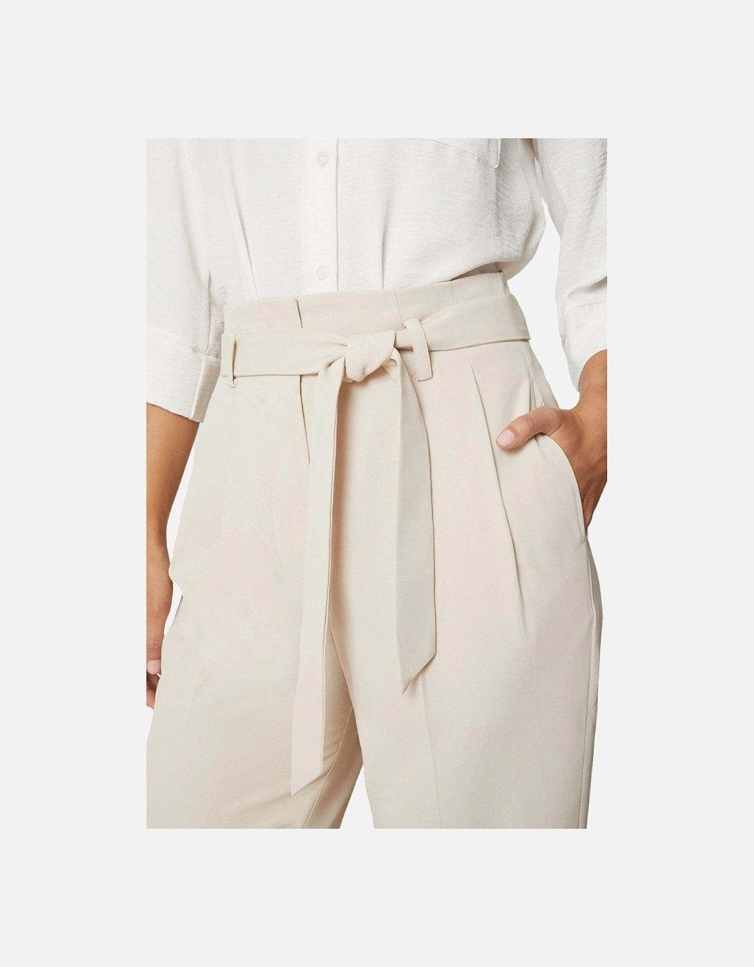 Womens/Ladies Paperbag High Waist Trousers