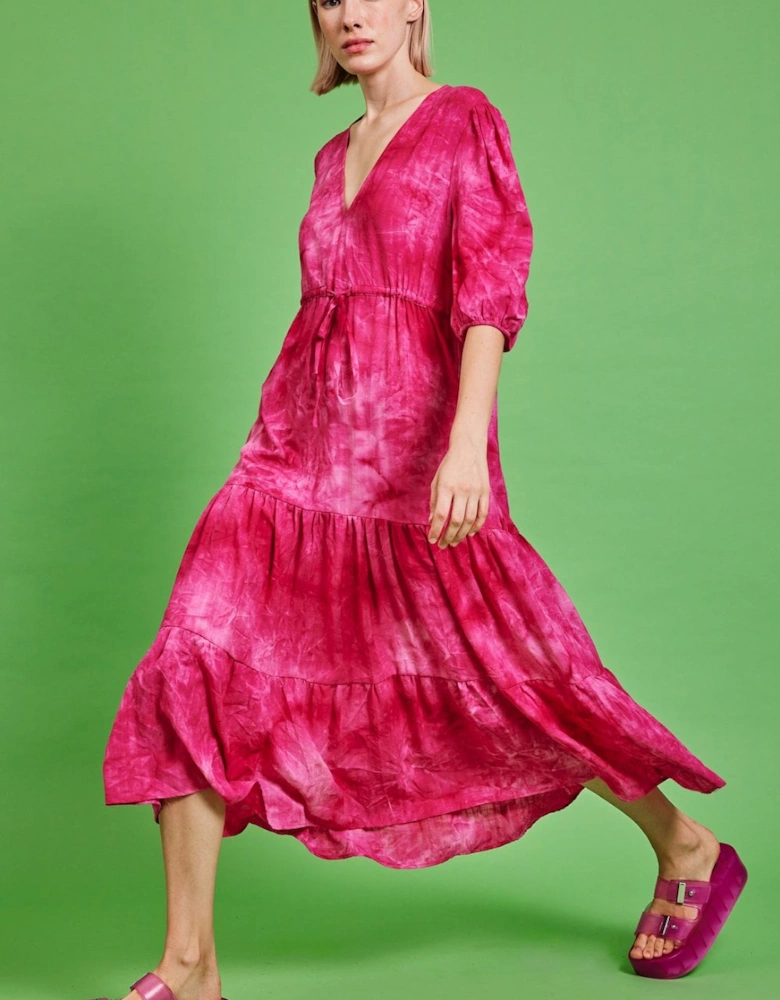 Love Herb Ruffle Maxi Dress