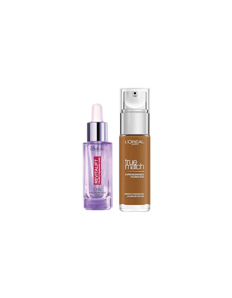 L’Oreal Paris Hyaluronic Acid Filler Serum and True Match Hyaluronic Acid Foundation Duo - 5N Sand
