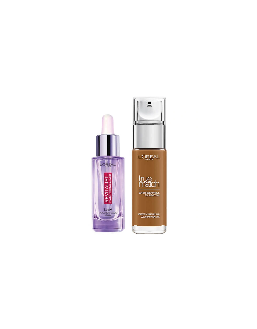 L’Oreal Paris Hyaluronic Acid Filler Serum and True Match Hyaluronic Acid Foundation Duo - 5N Sand, 2 of 1