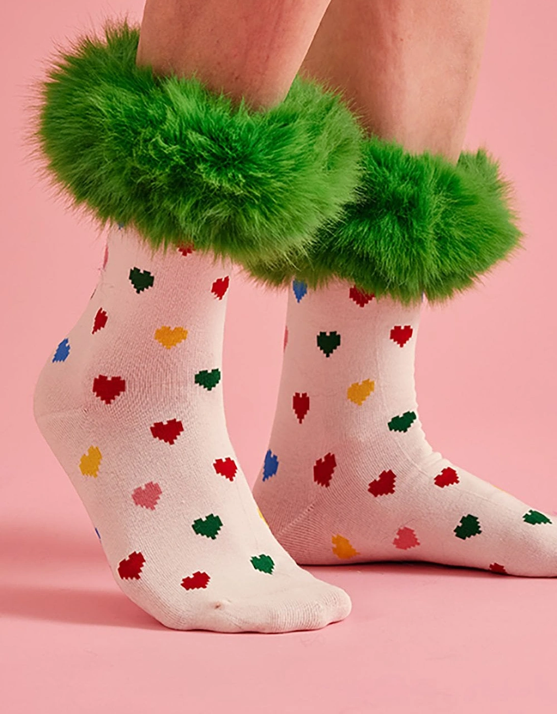 Green Love Heart Socks, 2 of 1