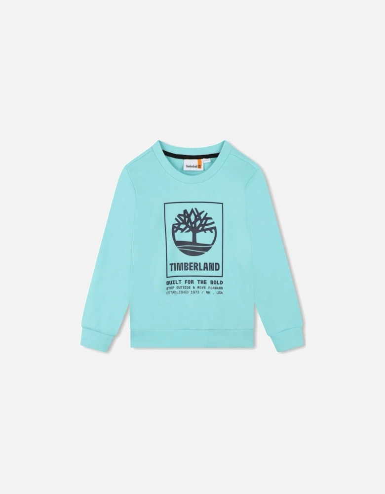 Aqua Sweatshirt & Shorts Set