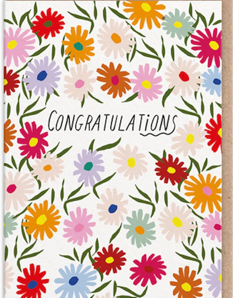 Flowers Congratulations Card