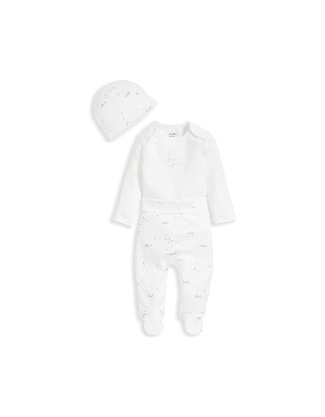 Baby Boys 3 Piece Welcome To The World My First Outfit - White, 2 of 1