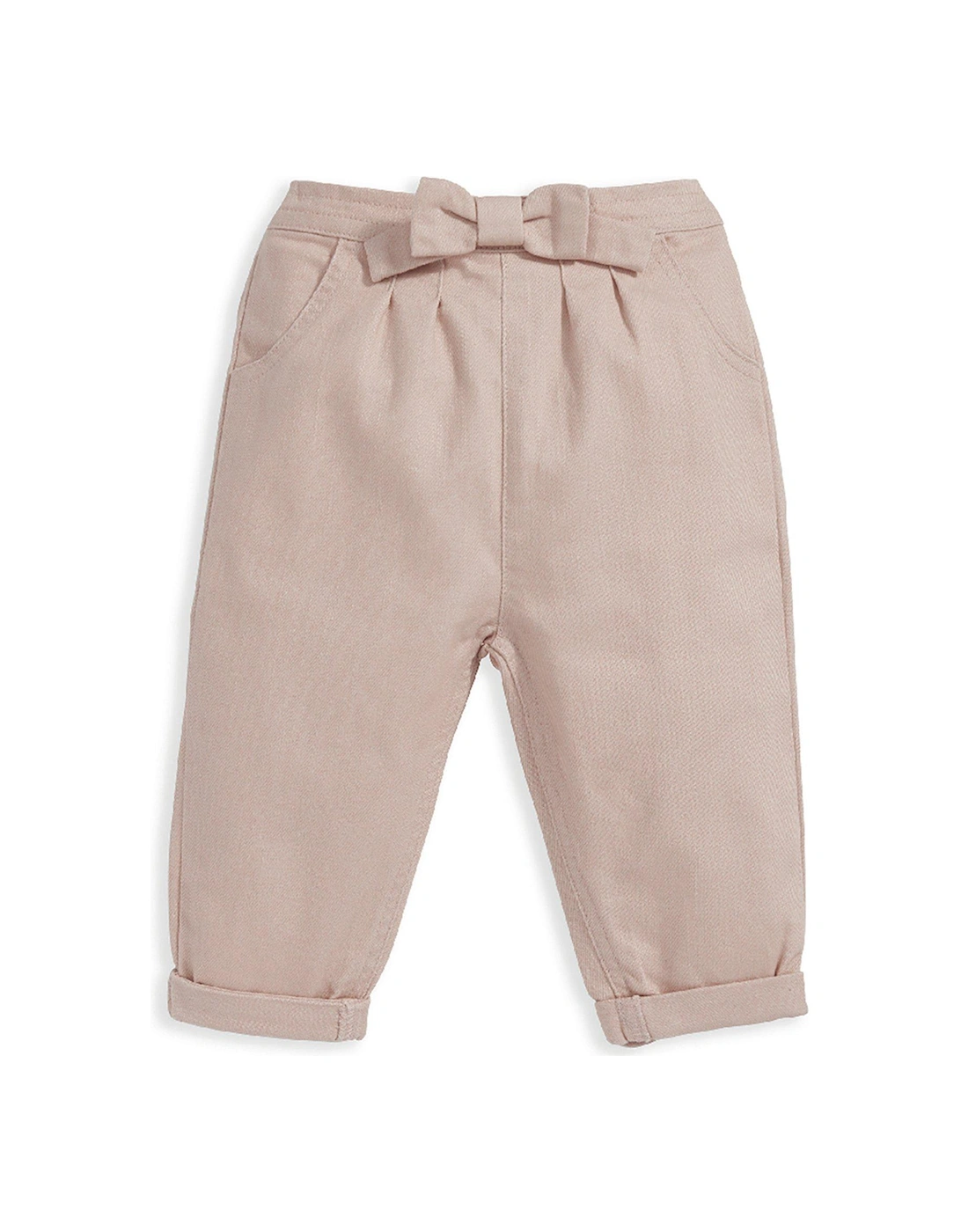 Baby Girls Bow Trousers - Pink, 2 of 1
