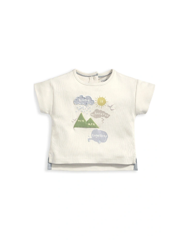 Baby Boys Home Graphic Tshirt - Cream