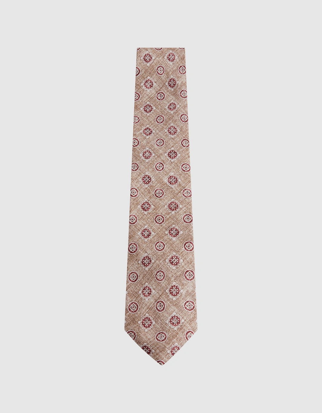 Silk Medallion Print Tie, 2 of 1