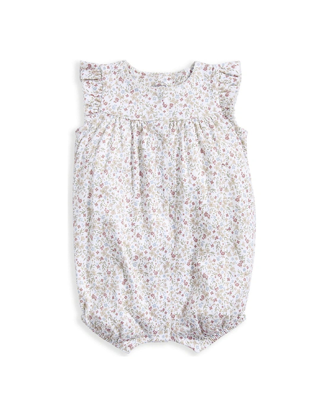 Baby Girls Ditsy Floral Jersey Shortie Romper - Pink, 2 of 1