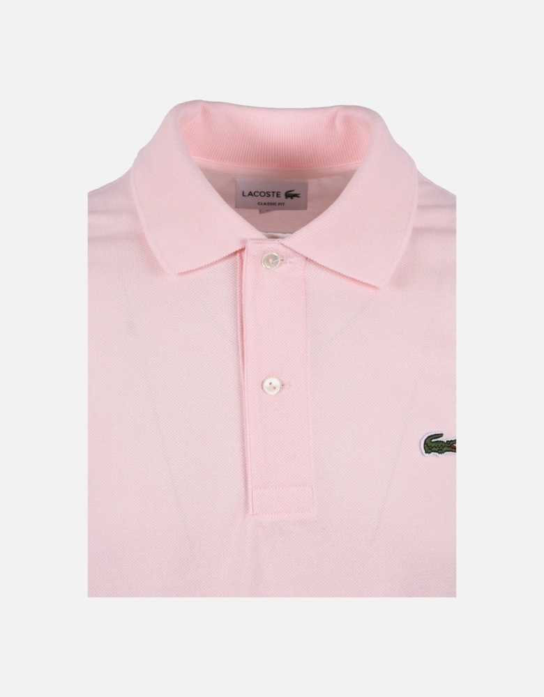 L.12.12 Piqué Cotton Polo Shirt Flamingo