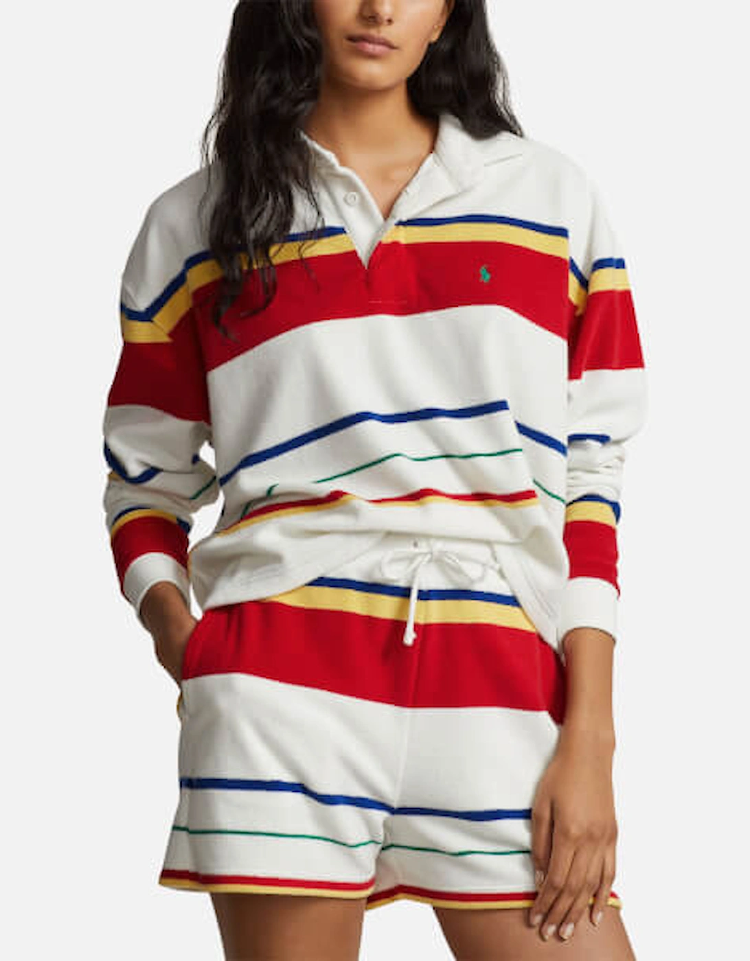 Multi Stripe Flannel Rugby Sweatshirt, 2 of 1