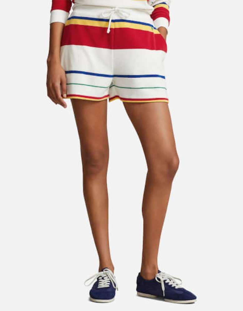 Multi Stripe Athletic Flannel Shorts